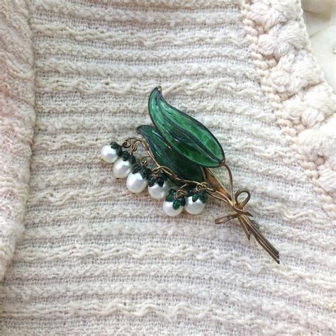 dior lily of the valley brooch|Lily of the Valley Brooch .